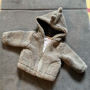 Tommy Bahama Grey Sherpa Baby Jacket
